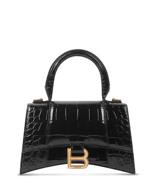 Hourglass XS Handbag Crocodile Embossed
