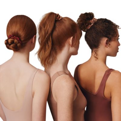 Pure Silk Back to Basics Skinny Scrunchies in Auburn, Set of 4