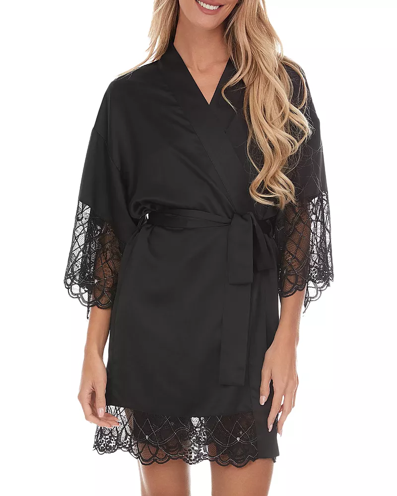 Flora Nikrooz Gabby Satin Kimono Robe