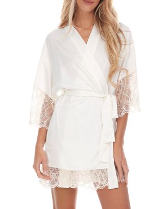 Flora Nikrooz Gabby Satin Kimono Robe | Bloomingdale's Women