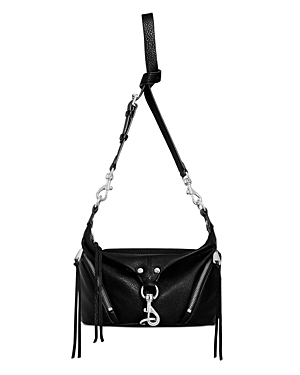 Rebecca Minkoff Julian Small Leather Crossbody In Black