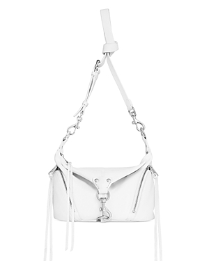Rebecca Minkoff Small Julian Leather Crossbody In Optic White