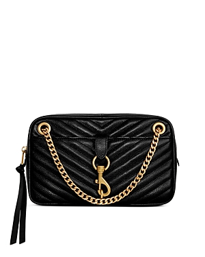REBECCA MINKOFF EDIE SMALL QUILTED LEATHER SHOULDER BAG