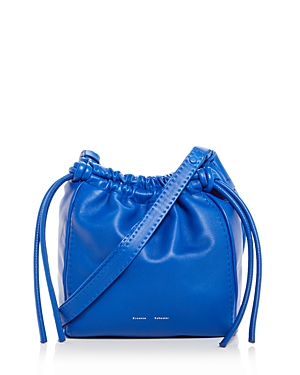 Proenza Schouler Leather Drawstring Crossbody Bag In Cobalt