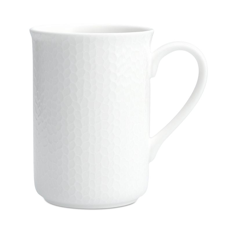 Fortessa Amanda White Embossed Mug, Set Of 4 In White