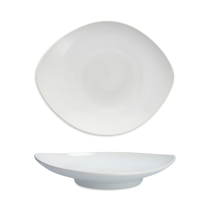 Fortessa Cloud Terre 10 Footed Platter, White, Set Of 4 In White