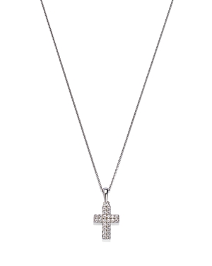 Bloomingdale's Diamond Cross Pendant Necklace in 14K White Gold, 0.20 ct. t.w. - 100% Exclusive