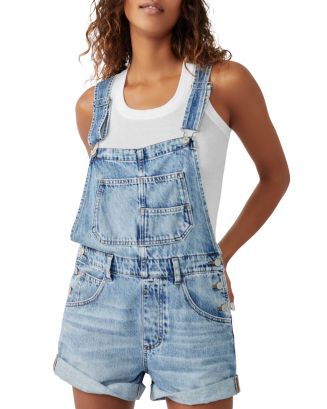 Free People We The Free Ziggy Cotton Denim Romper | Bloomingdale's
