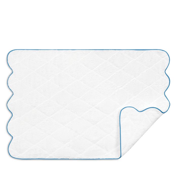 Matouk Cairo Scallop Quilted Mat In White