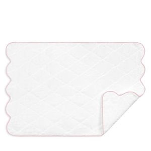 Matouk Cairo Scallop Quilted Mat In Pink