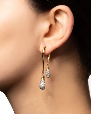 Solanales Crystal Front Back Link Earrings