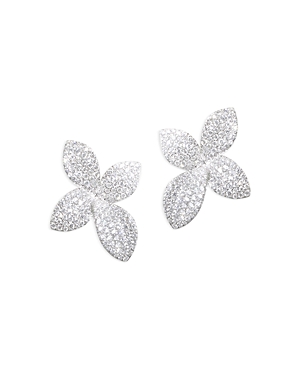 Pasquale Bruni 18k White Gold Giardini Segreti Small Flower Diamond Earrings