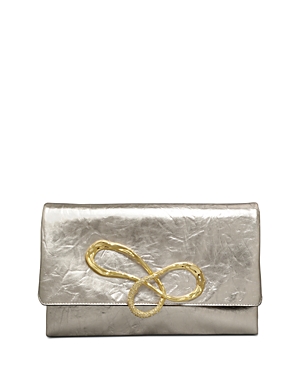 Shop Alexis Bittar Pave Pillow Small Leather Clutch Purse In Campagne/gold