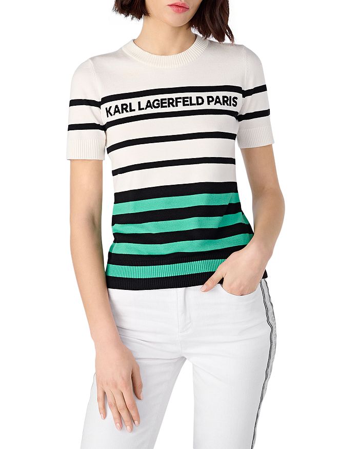 Karl Lagerfeld Logo-Monogram Denim Shirt