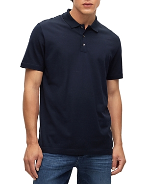 Hugo Boss Piro Solid Regular Fit Polo In Dark Blue
