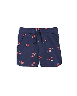 Miles The Label Girls' Cherry Print Shorts - Little Kid In Navy