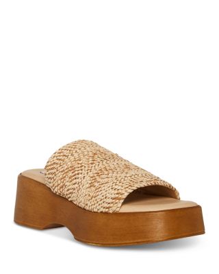 STEVE MADDEN☆ラフィア クロシェ フラワーモチーフ スライド Steve Madden Citra Jeweled Embellished Raffia Espadrille