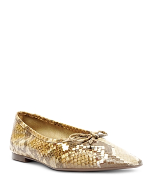 Shop Schutz Women's Arissa Slip On Square Toe Flats In True Beige
