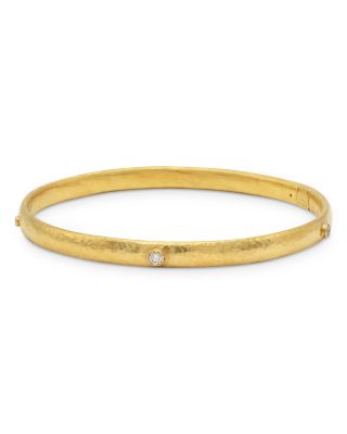 Gurhan Droplet Mixed Yellow Gold Diamond (0.39 ct. t. w.) Bangle