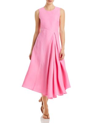 knee length dresses for ladies Lafayette 148 New York Diamond Plisse Sleeveless Midi Dress – Bluefly main image 1