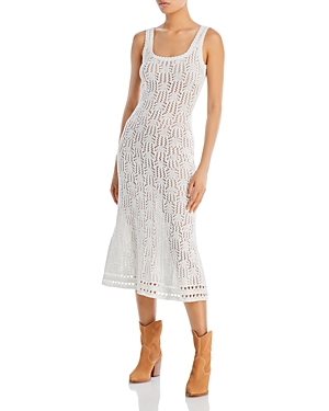 Aqua & Kristopher Brock Cotton Crochet Midi Dress - 100% Exclusive In Ivory