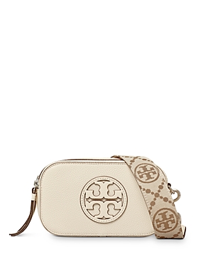 Tory Burch Miller Mini Leather Crossbody Bag In New Ivory/silver