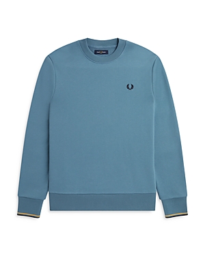 Fred Perry Crewneck Sweatshirt In Ash Blue