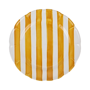 Shop Vietri Amalfitana Stripe Dinner Plate In Yellow