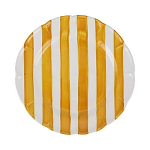 Vietri Amalfitana Stripe Dinner Plate In Yellow