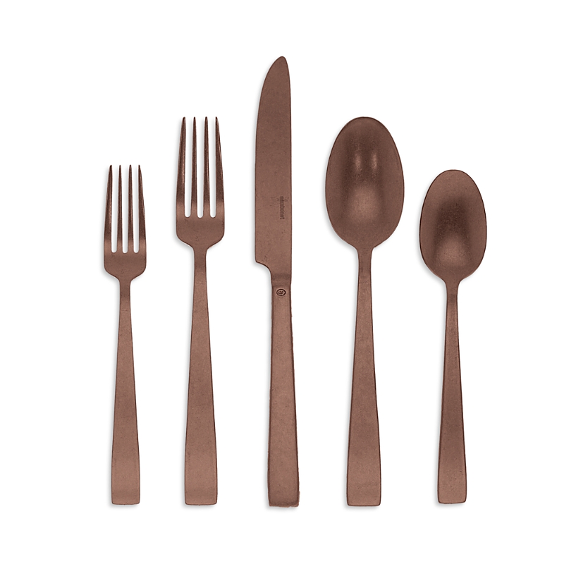 Sambonet Vintage Copper Stainless Steel 5 Piece Place Setting In Copper