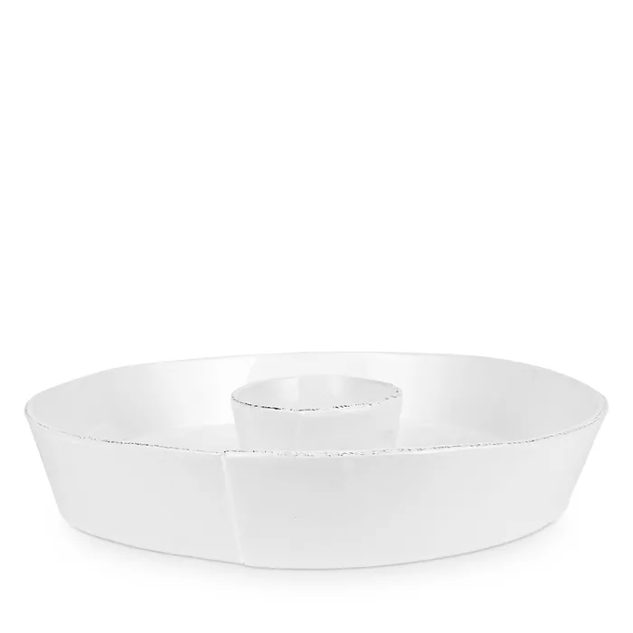 Vietri Melamine Lastra White Chip and Dip