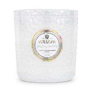 Shop Voluspa Wildflowers Luxe Candle 30 Oz. In White