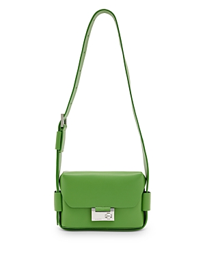 Allsaints Leather 3-in-1 Frankie Cross-body Bag In Green/silver