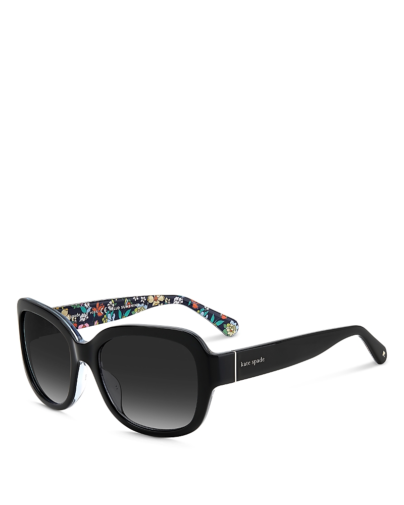 Kate Spade Laynes 55mm Gradient Sunglasses In Black/gray Gradient