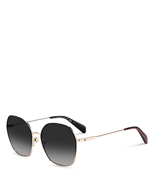 Shop Kate Spade New York Kenna Square Sunglasses, 57mm In Pink/gray Gradient
