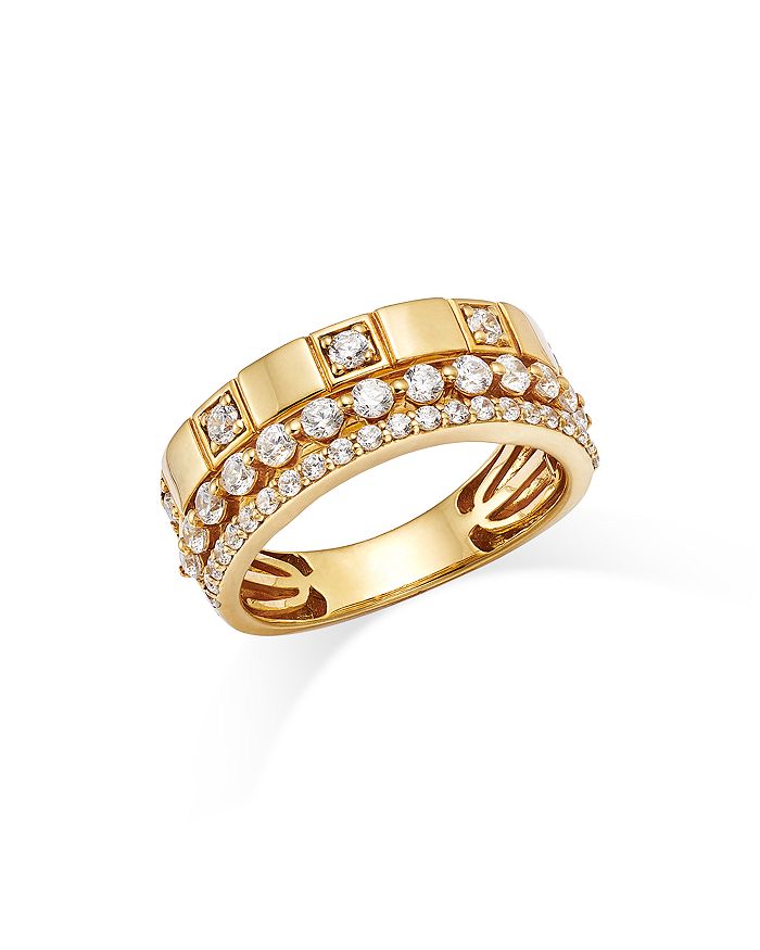 Bloomingdale's Fine Collection Diamond Stack Look Statement Ring in 14K
