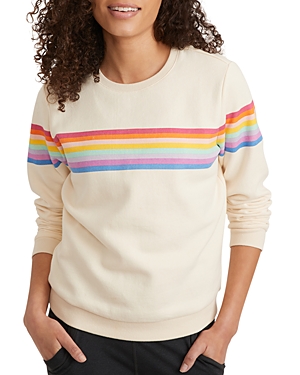 Marine Layer Anytime Rainbow Stripe Sweatshirt