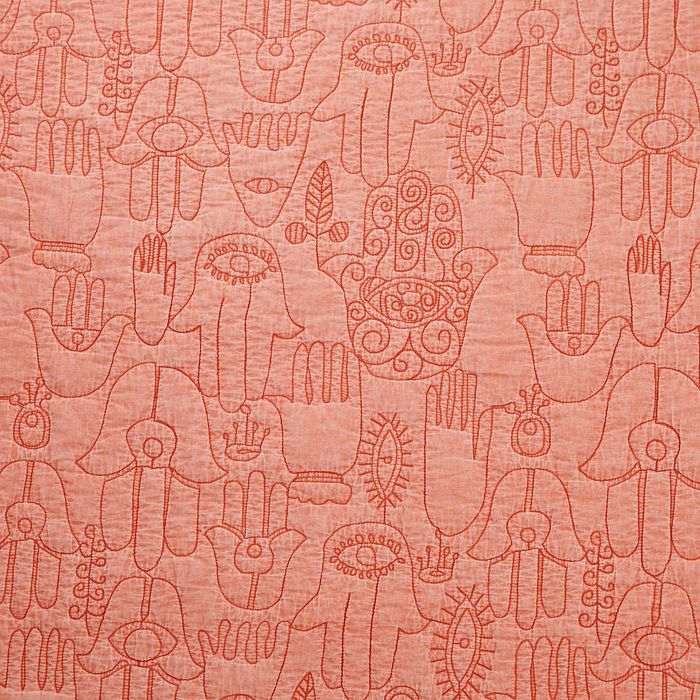 Justina Blakeney Hamsa Quilt Set, King In Orange