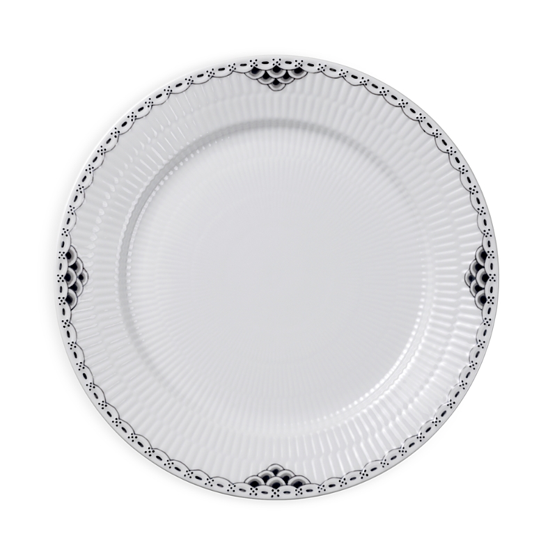 Royal Copenhagen Black Lace Dinner Plate In Multi