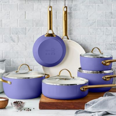 GreenPan Reserve 10pc Hard Anodized Healthy Ceramic Nonstick Cookware Set  Merlot Purple