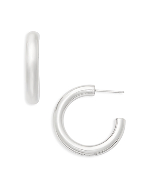 Aqua 5x30 Sterling Silver Plated 5mm Hoop Earrings - 100% Exclusive