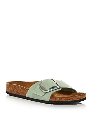 Birkenstock Madrid Big Buckle Slide Sandal In Matcha