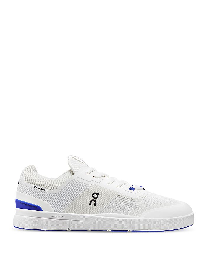 On Men's The Roger Spin Lace Up Sneakers In White| Blue