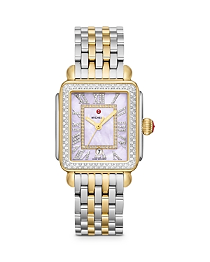 Michele Deco Madison Watch, 33mm In Purple/two-tone