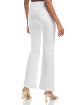 Slim Illusion Dojo High Rise Wide Leg Jeans in Luxe White