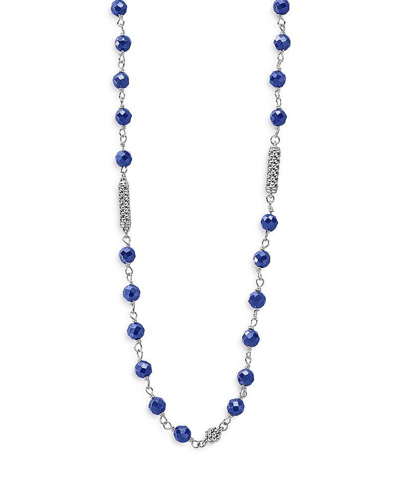 Lagos Sterling Silver Caviar Bead Station Necklace, 16