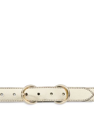 Whistles - Women's Double Ring Metallic Leather Buckle Belt