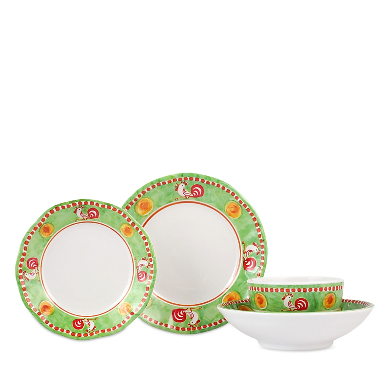 Vietri Melamine Campagna Gallina 4pc Flatware Set In Assorted P