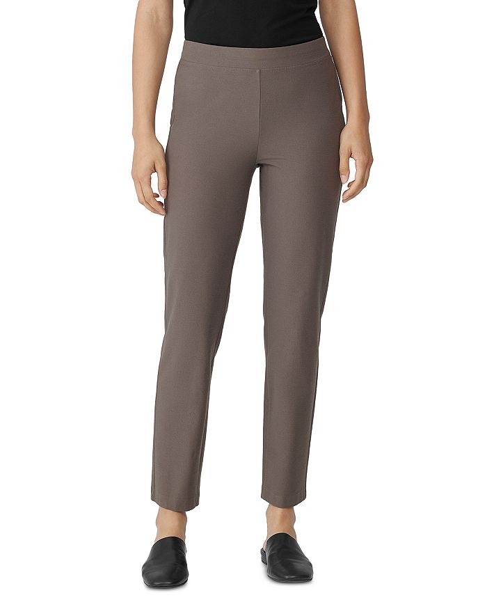 Eileen Fisher Petite Size Stretch Crepe Slim Leg Ankle Pants