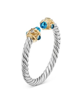 Renaissance Ring in Sterling Silver, 14K Yellow Gold & Diamonds